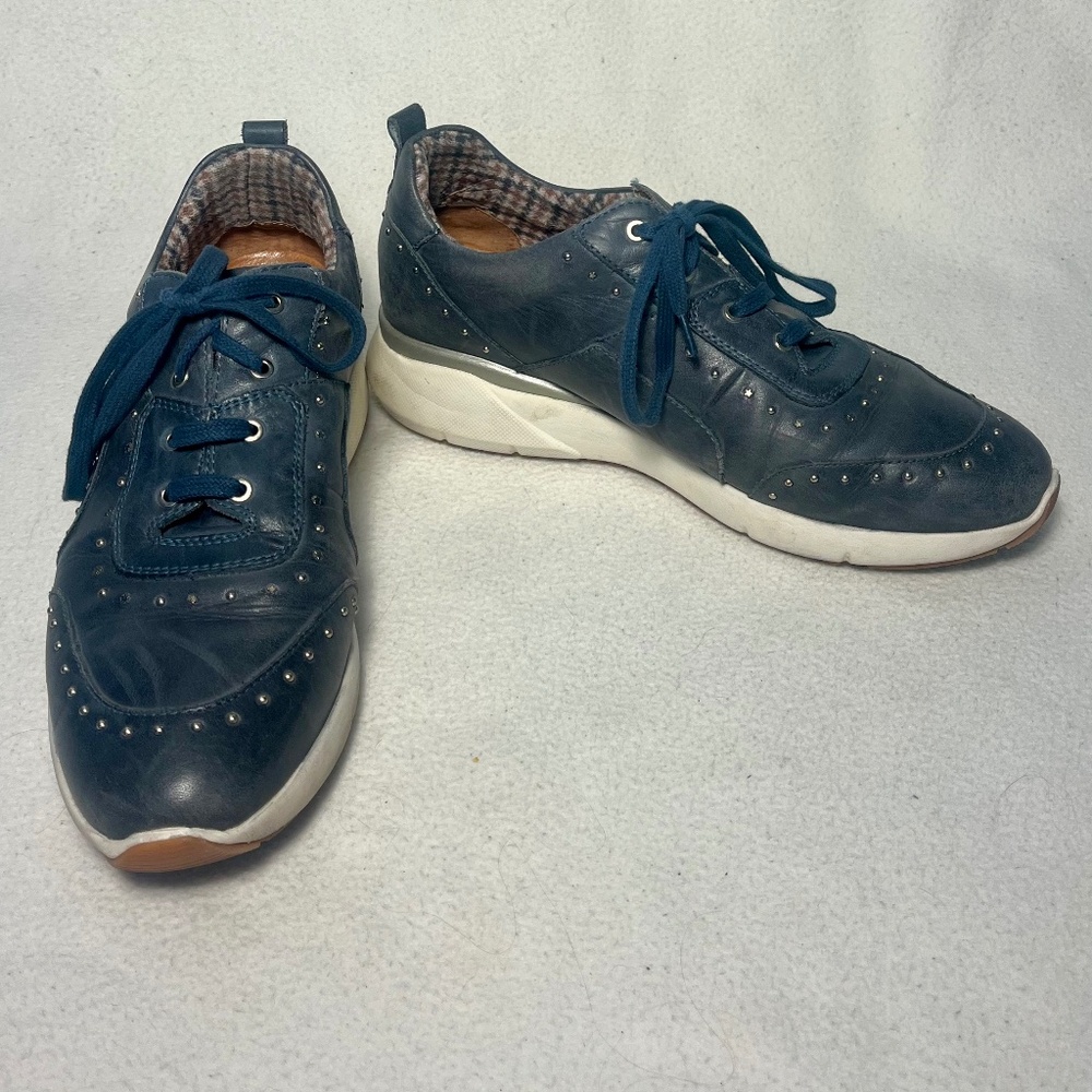 Pikolinos Blue Studded Leather Sneakers Size 42